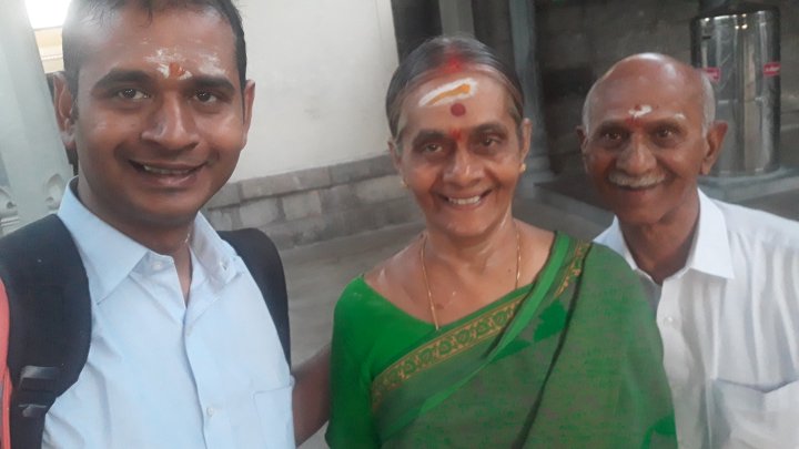With Amma and Appa in Sivan Malai