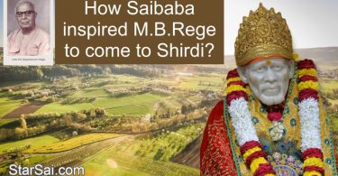 MB Rege Experiences with Shirdi Sai Baba