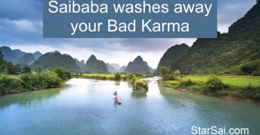 Saibaba washes away Bad Karma