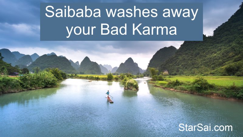 Saibaba washes away Bad Karma