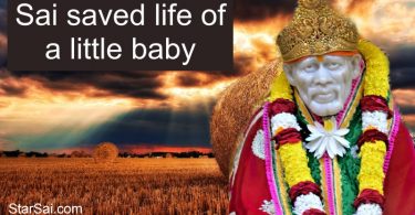 Shirdi Saibaba saved life of Baby