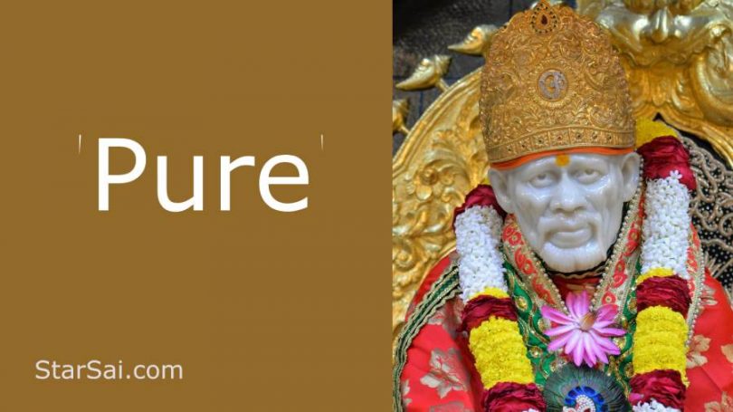 Shirdi Saibaba Purity of thoughts