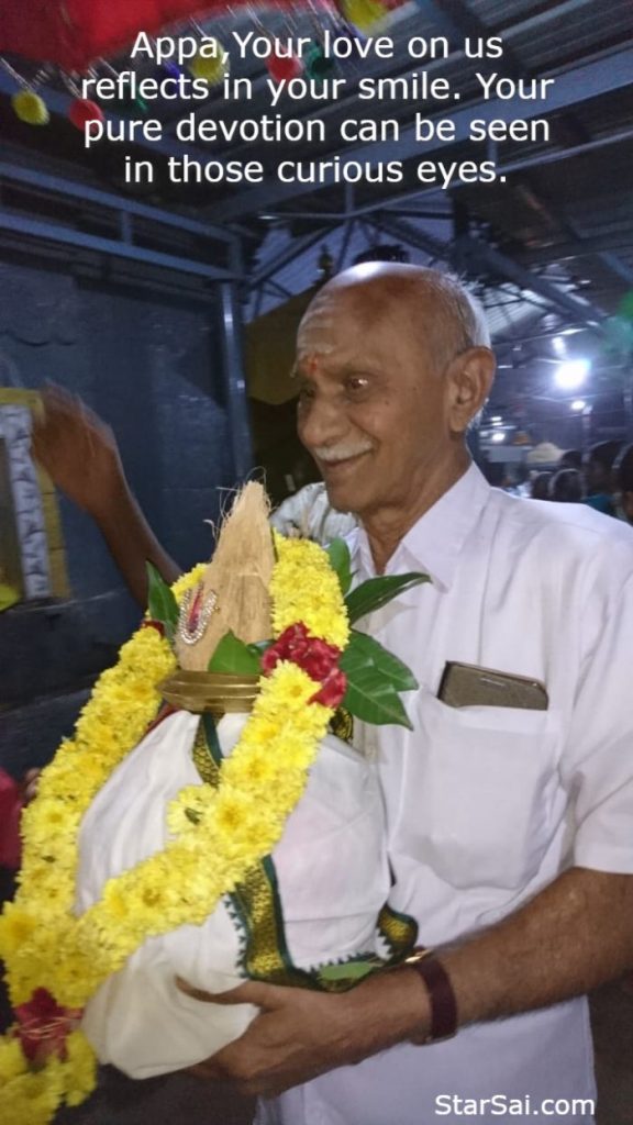 My Guru Chandrasekaran at Temple festival.