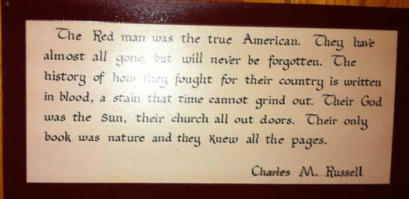 Red Indians Love for Nature